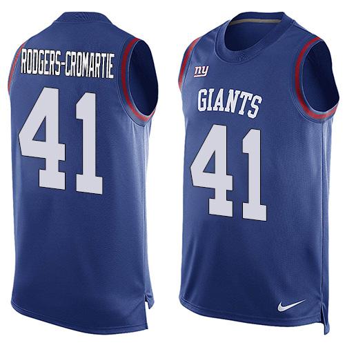  Giants #41 Dominique Rodgers Cromartie Royal Blue Team Color Men's Stitched NFL Limited Tank Top Jersey